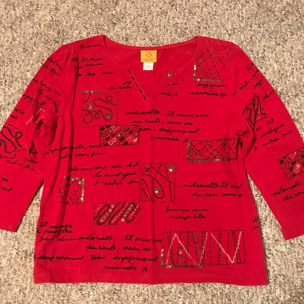 Ruby Rd. 3/4 Sleeve Top - Picture 2 of 6